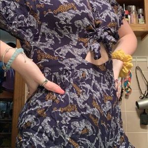 elephant cut out romper